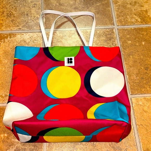 Estee Lauder Lisa Perry Tote Beach Bag Bright Multicolor 14”x16” Skincare/Makeup - Picture 1 of 12